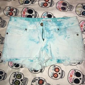 Bullhead aqua color Tie-dye shorts